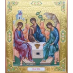 Рукописная икона Троица