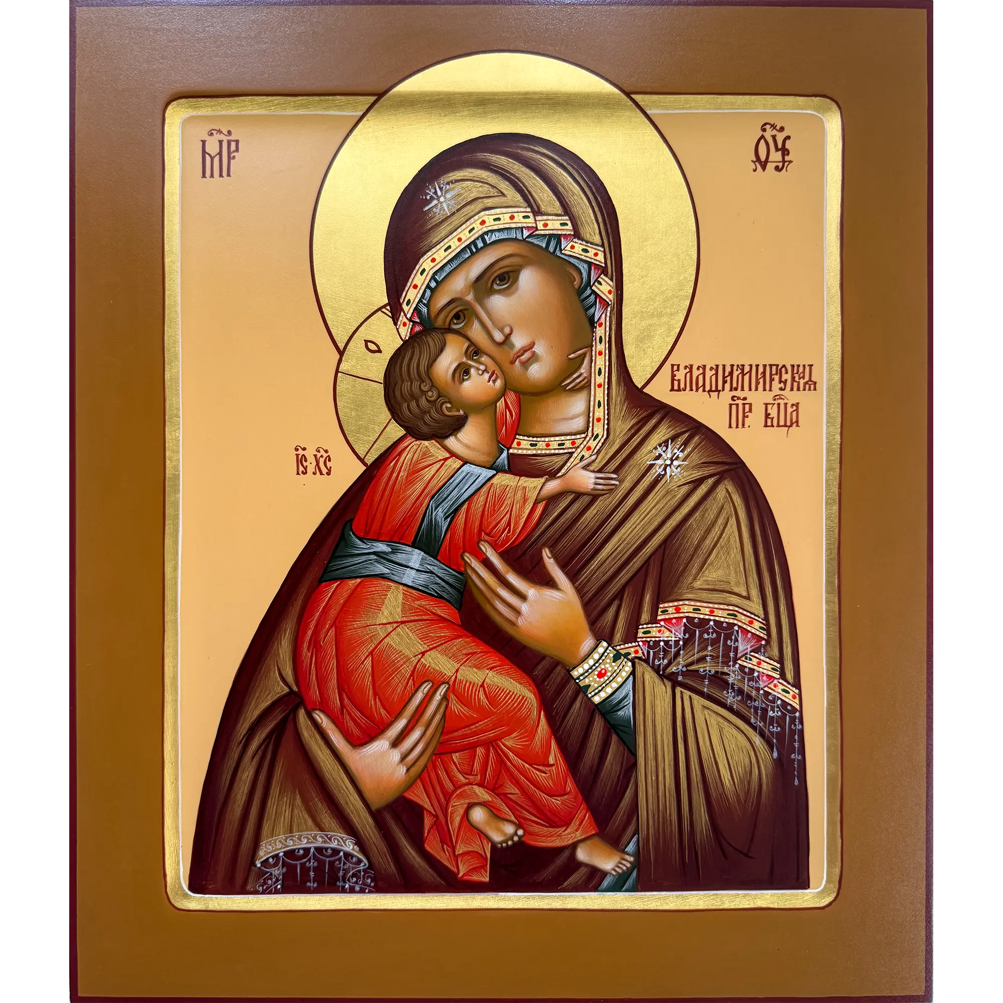Владимирская Божия Матерь рукописная икона Владимирская Божия Матерь рукописная икона